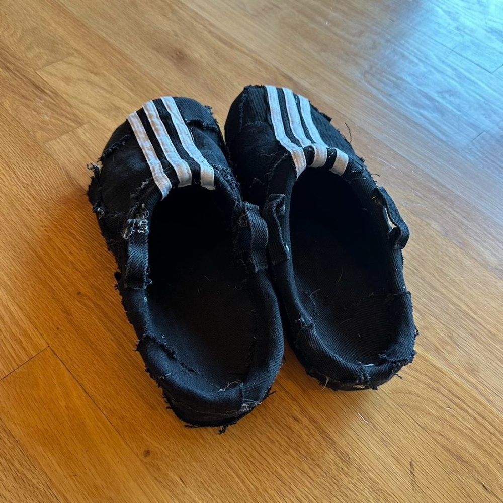 CROCS Black and White Loafers